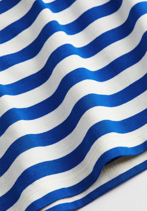 H&M - Long-sleeved jersey top - blue/white striped 