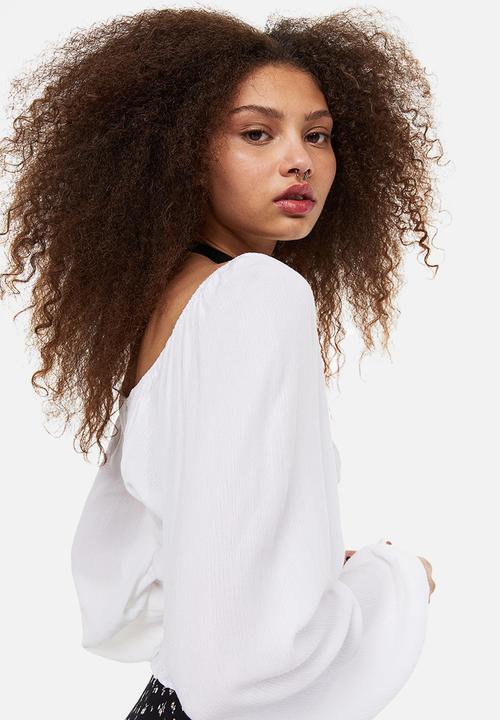 H&M - Smocked blouse - white