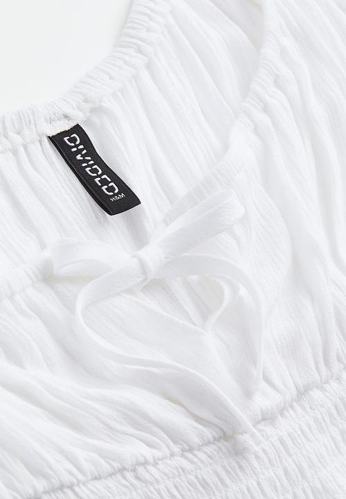 H&M - Smocked blouse - white