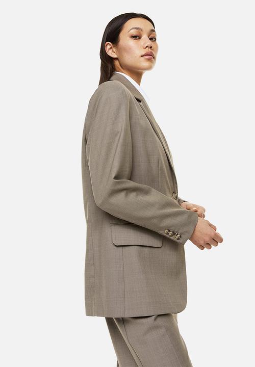 H&M - Oversized single-breasted blazer - beige