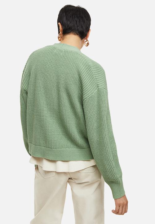 H&M - Rib-knit cardigan - light green 