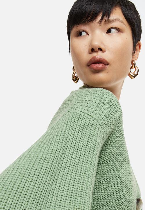 H&M - Rib-knit cardigan - light green 