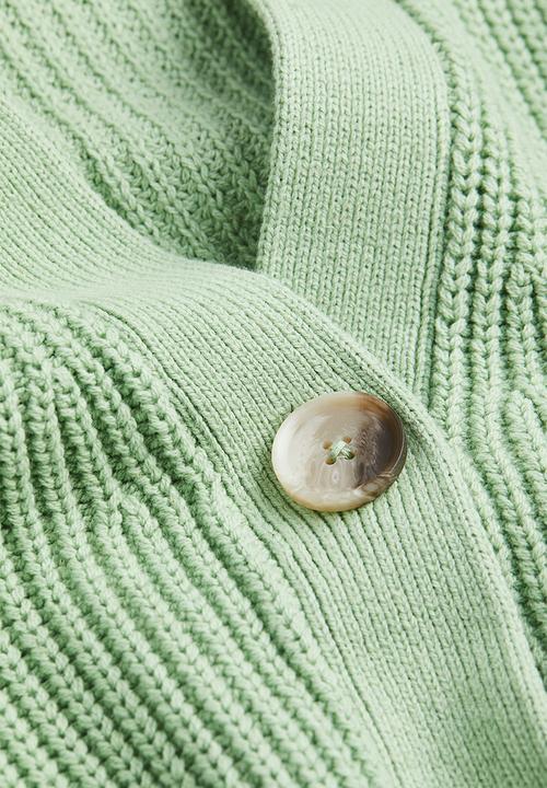 H&M - Rib-knit cardigan - light green 