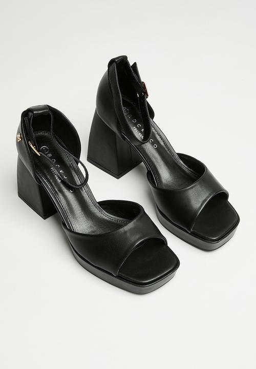Rock & Co - Naked 2 block heel - black