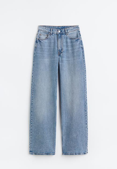 H&M - Wide high jeans - light denim blue