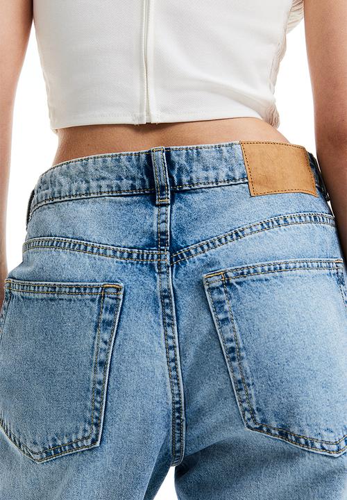 H&M - Wide high jeans - light denim blue