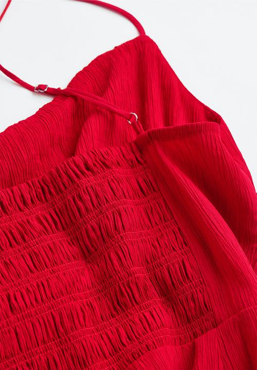 H&M - Tie-detail dress - red