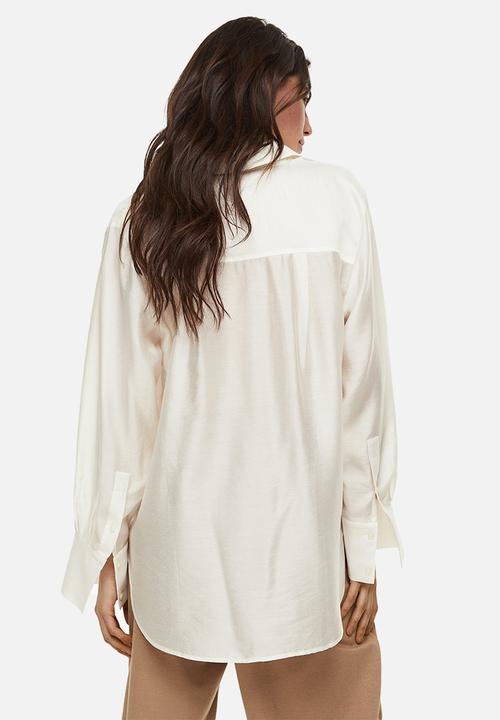 H&M - Relaxed-fit shirt - cream 