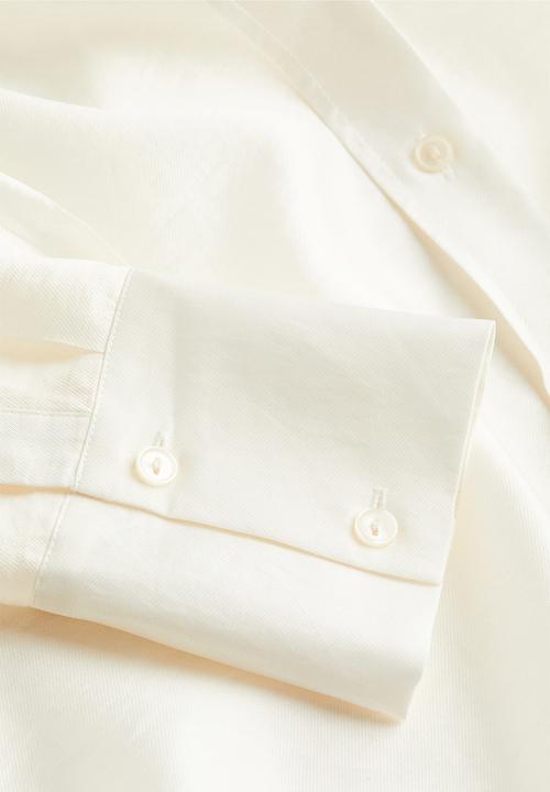H&M - Relaxed-fit shirt - cream 