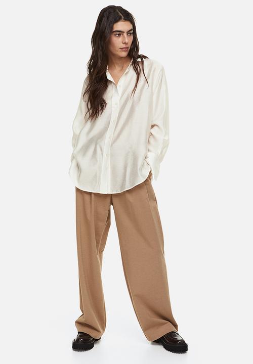 H&M - Relaxed-fit shirt - cream 