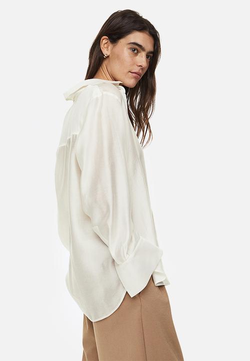 H&M - Relaxed-fit shirt - cream 