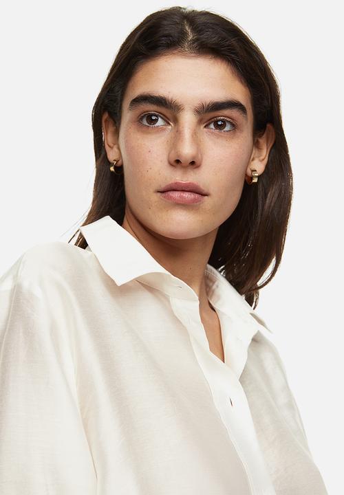 H&M - Relaxed-fit shirt - cream 