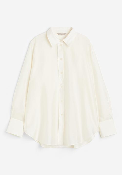 H&M - Relaxed-fit shirt - cream 