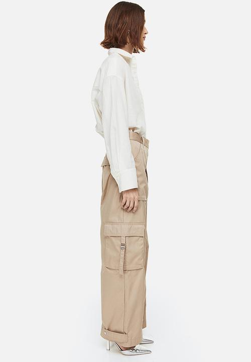H&M - Wide cargo trousers - beige