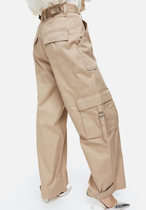 H&M - Wide cargo trousers - beige