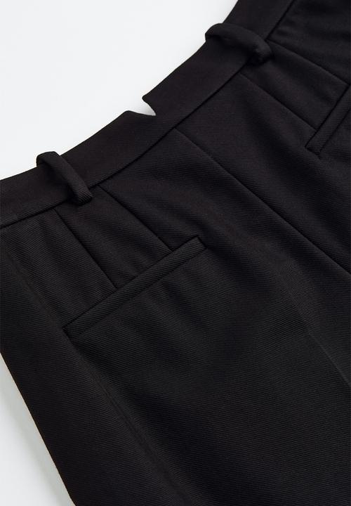 H&M - Wide tailored trousers - black