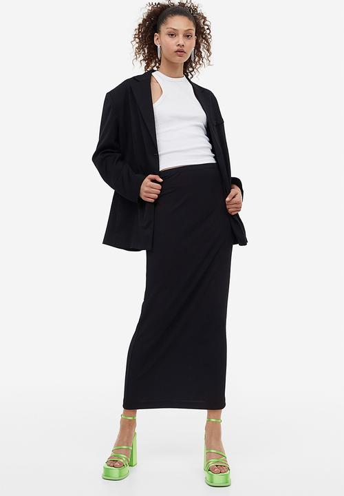 H&M - Ribbed pencil skirt - black
