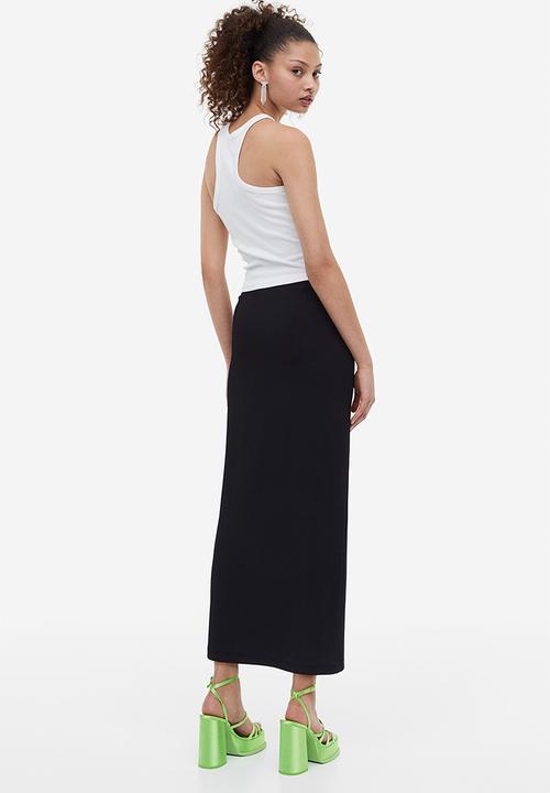H&M - Ribbed pencil skirt - black