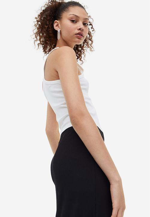 H&M - Ribbed pencil skirt - black