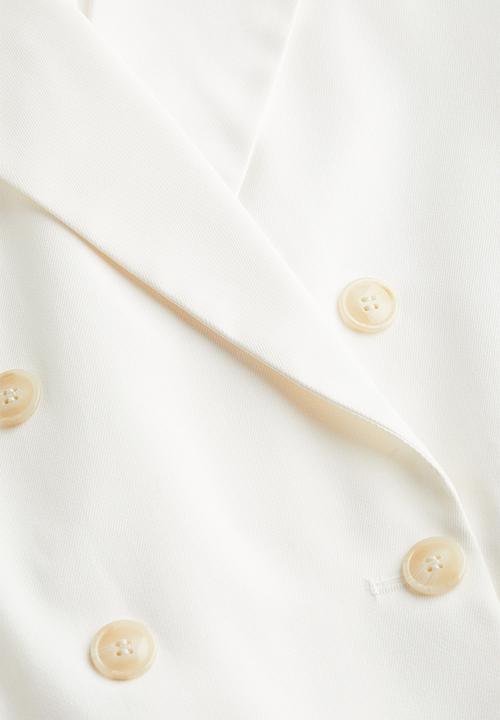 H&M - Double-breasted blazer - white
