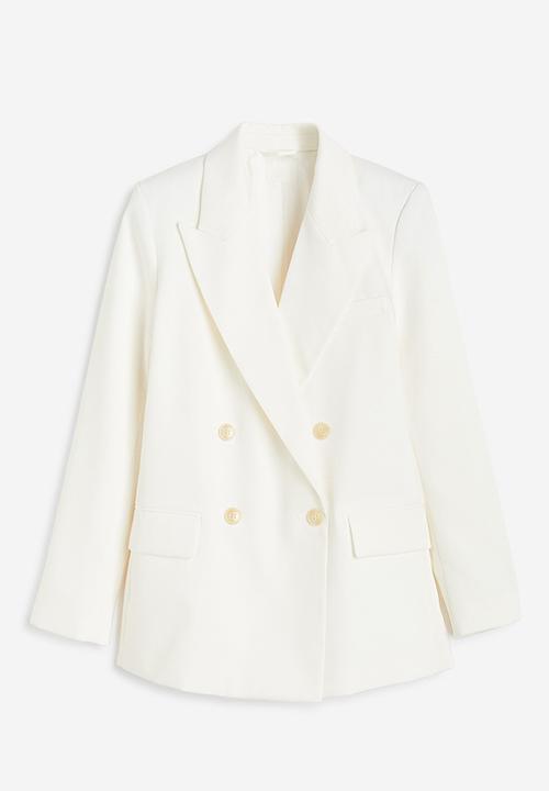 H&M - Double-breasted blazer - white