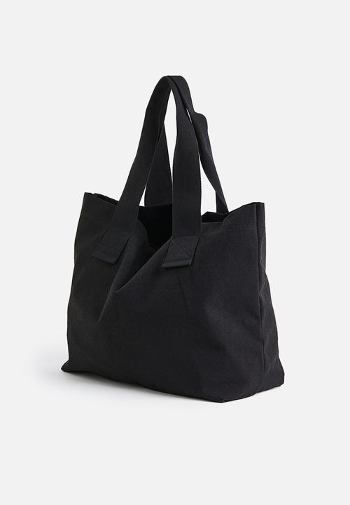 H&M - Canvas shopper - black