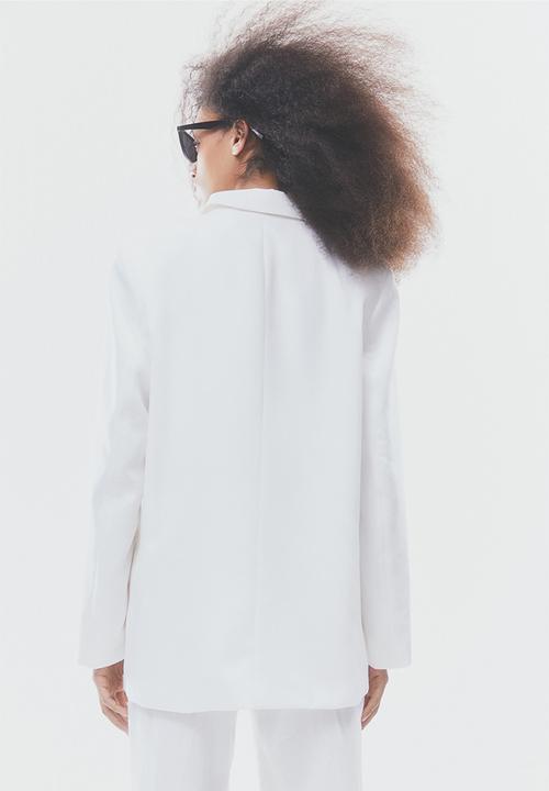 H&M - Double-breasted blazer - white