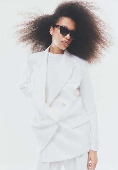 H&M - Double-breasted blazer - white