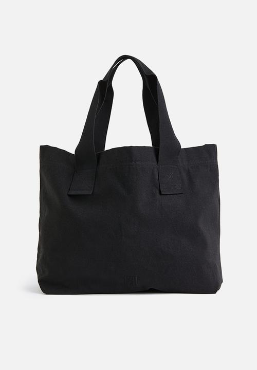 H&M - Canvas shopper - black