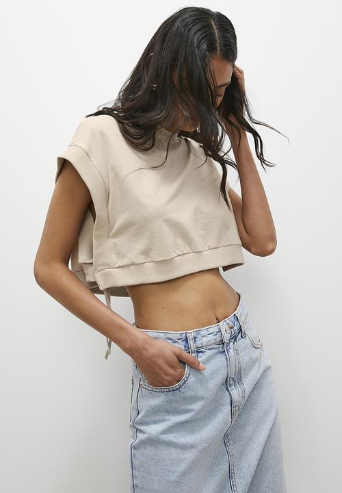 Superbalist - Cropped pinafore - stone