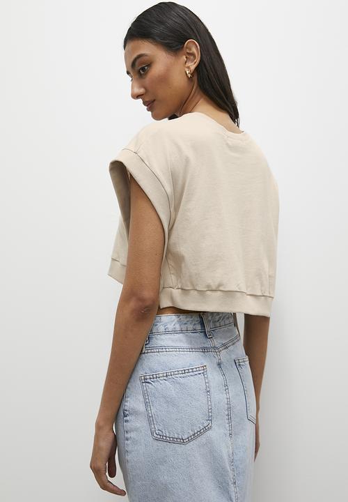 Superbalist - Cropped pinafore - stone