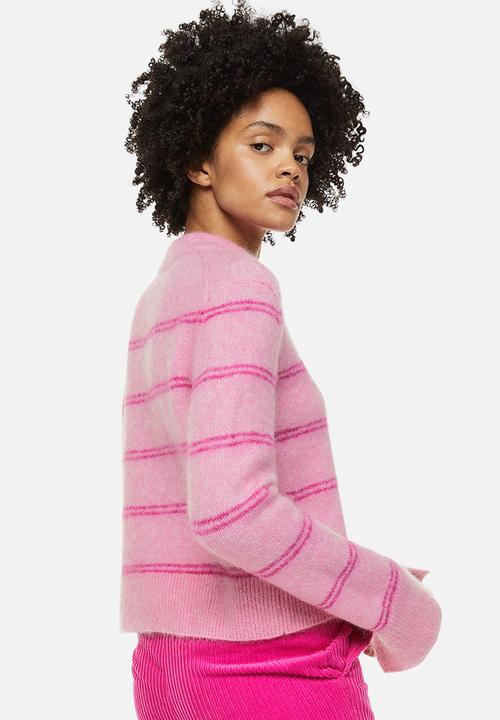 H&M - Mohair-blend jumper - pink/striped