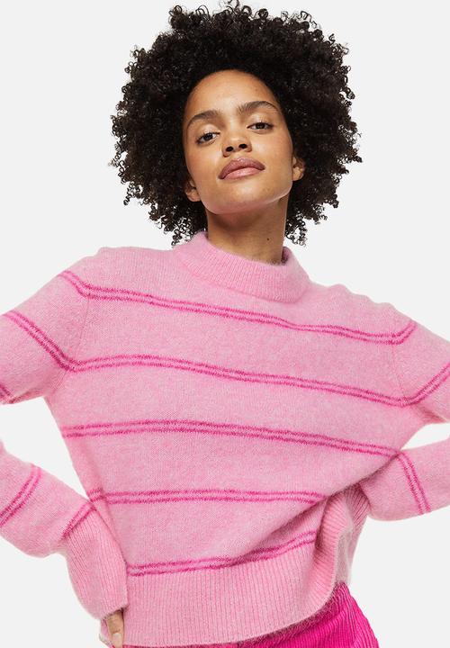 H&M - Mohair-blend jumper - pink/striped