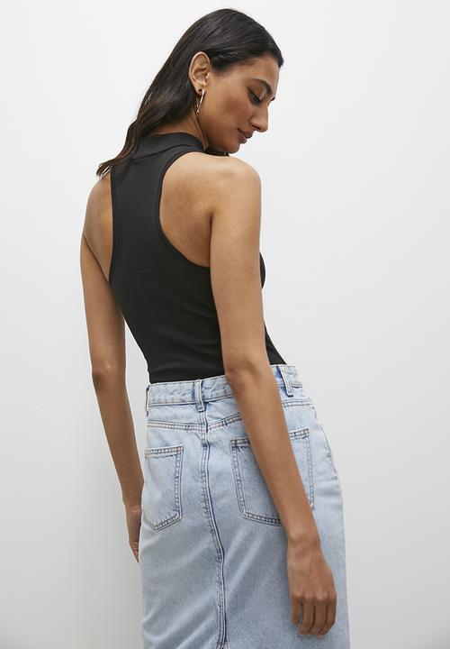 Superbalist - Cut away high neck bodysuit - black