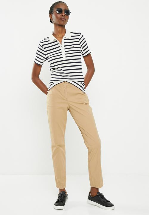 Tommy Hilfiger - Slim co blend chino pants - beige