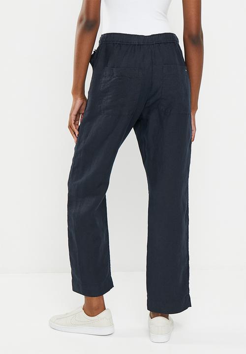 Tommy Hilfiger - Boyfit cas linen pull on pants - desert sky