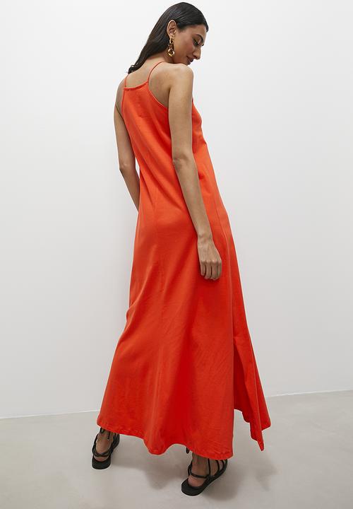 Superbalist - Halter trapeze knit maxi dress - orange