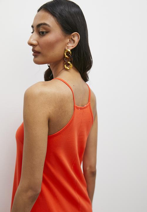Superbalist - Halter trapeze knit maxi dress - orange
