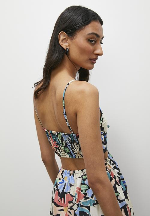 Superbalist - Cut out knot fit n flare dress - multi