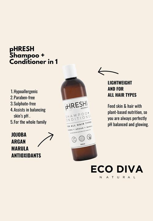 Eco Diva Natural - pHRESH! Shampoo + Conditioner in 1