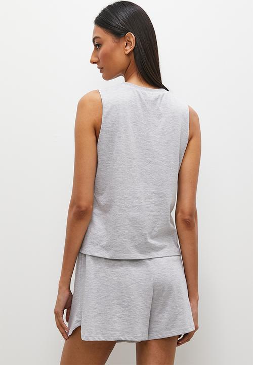 Superbalist - Boxer short & tank - grey mel