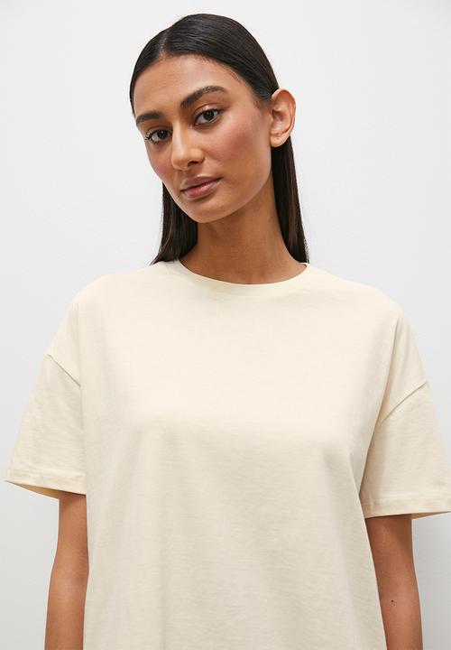Superbalist - Plain knit short sleeve tee & short set - stone