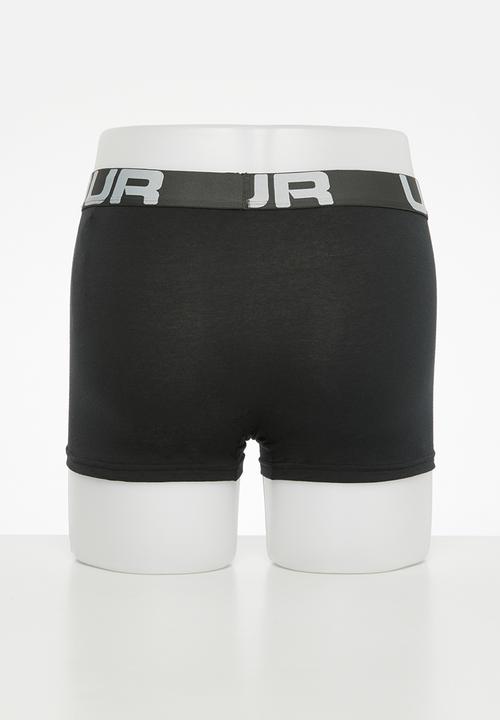 Under Armour - Ua charged cotton 3in 3 pack - black