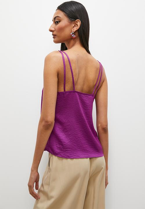 Superbalist - V-neck satin cami - dahlia