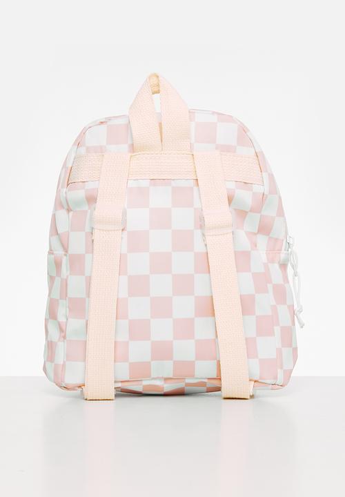Pop Candy - Check backpack - pink and white