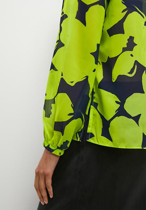 Superbalist - Chiffon shirt - green & navy 