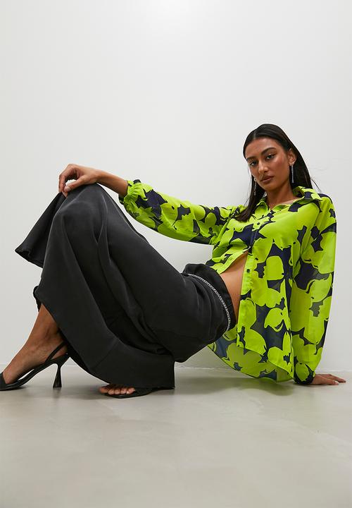 Superbalist - Chiffon shirt - green & navy 