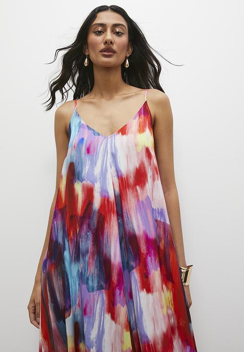 Superbalist - Trapeze dress with tie back - multi 
