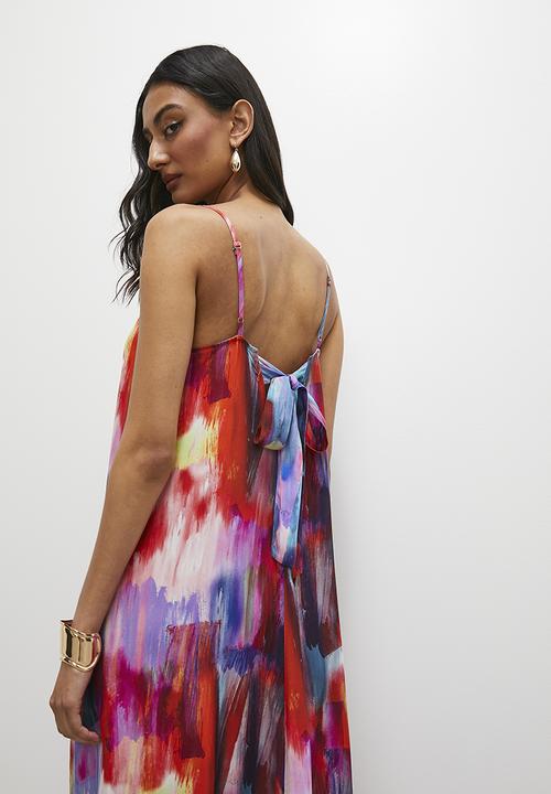 Superbalist - Trapeze dress with tie back - multi 