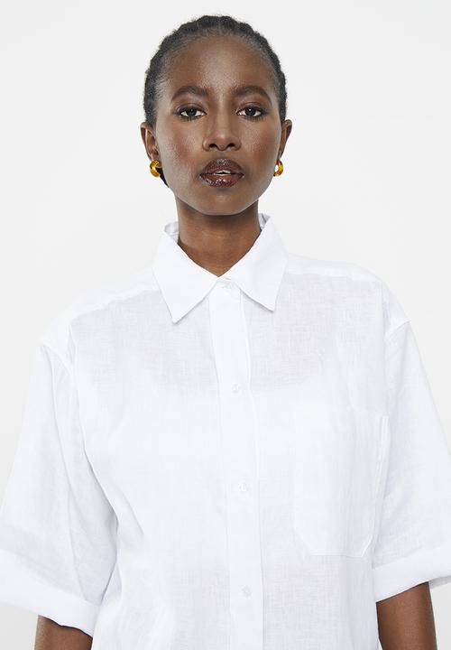 Me&B - Oversized linen shirt - white